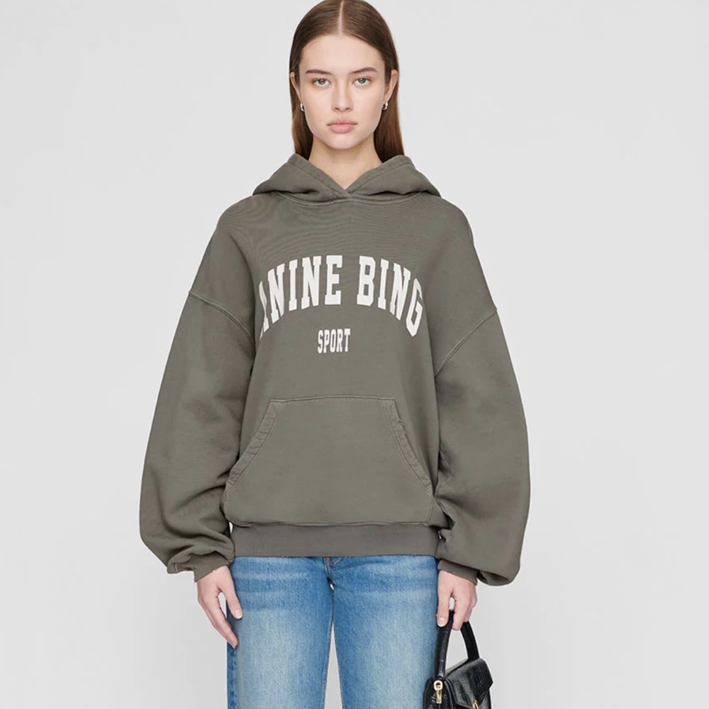 Anine Bing Harvey Olive Hoodie